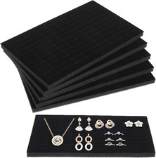 5PCS Black Foam Ring Inserts, Jewelry Organizer Trays for Drawers Inserts, Jewel