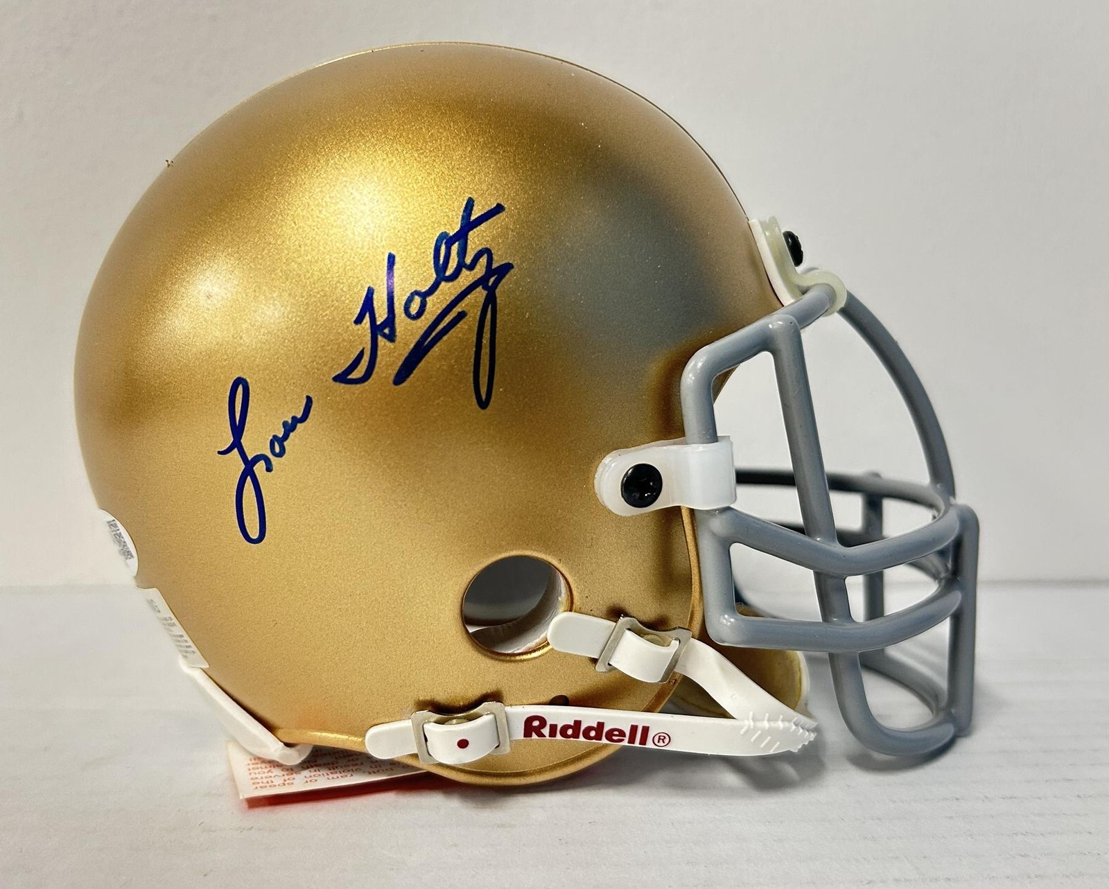 Lou Holtz Autographed Signed Fighting Irish Authentic Mini Helmet JSA CK72416 