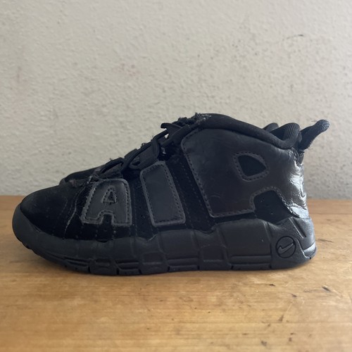 Nike Air Uptempo Black University Boys Toddler Sneakers FB1345-001 Sz 10C - Picture 4 of 8