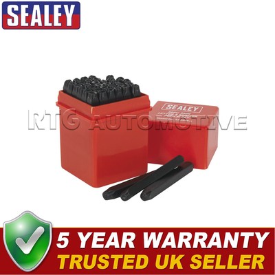 Sealey Buchstaben & Zahlen Locher Set 4 mm 36-teilig AK9296