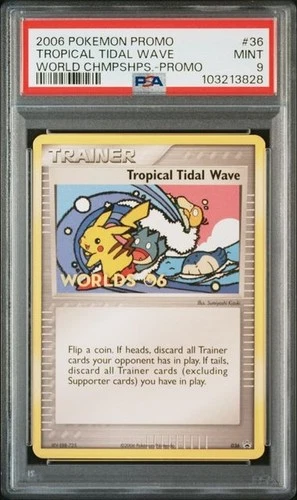 PSA 9 POKEMON PROMO TROPICAL TIDAL WAVE WORLD CHAMPIONSHIPS #36 2006 571