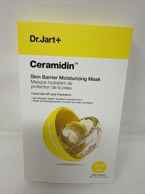 Dr. Jart+ Ceramidin Skin Barrier Moisturizing Mask 22g/.77 X5 NIB Sealed Cj#103