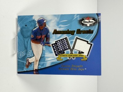 2002 Fleer Box Score - Amazing Greats Carlos Delgado Single Swatch (MEM)