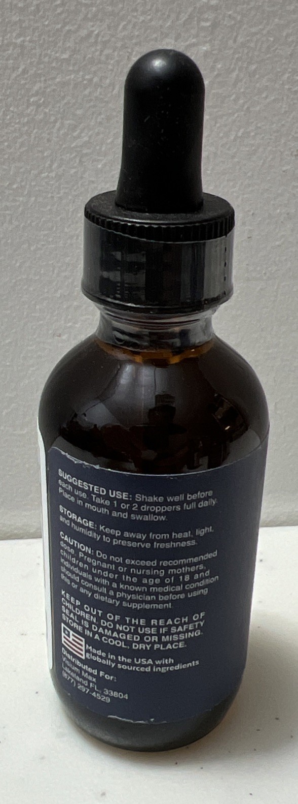 Visium Max Ketone Liquid Drops Eye & Vision Health Dietary Supplement 2oz/60ml