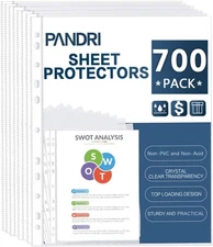 Sheet Protectors, 700 Pack Clear Heavy Duty Plastic Page Protectors Sheet Rei...