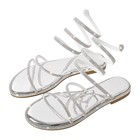 Women's Flat Sandals Rhinestone Crystal Bling Spiral Casual Beach Shoes US12 — photo 9