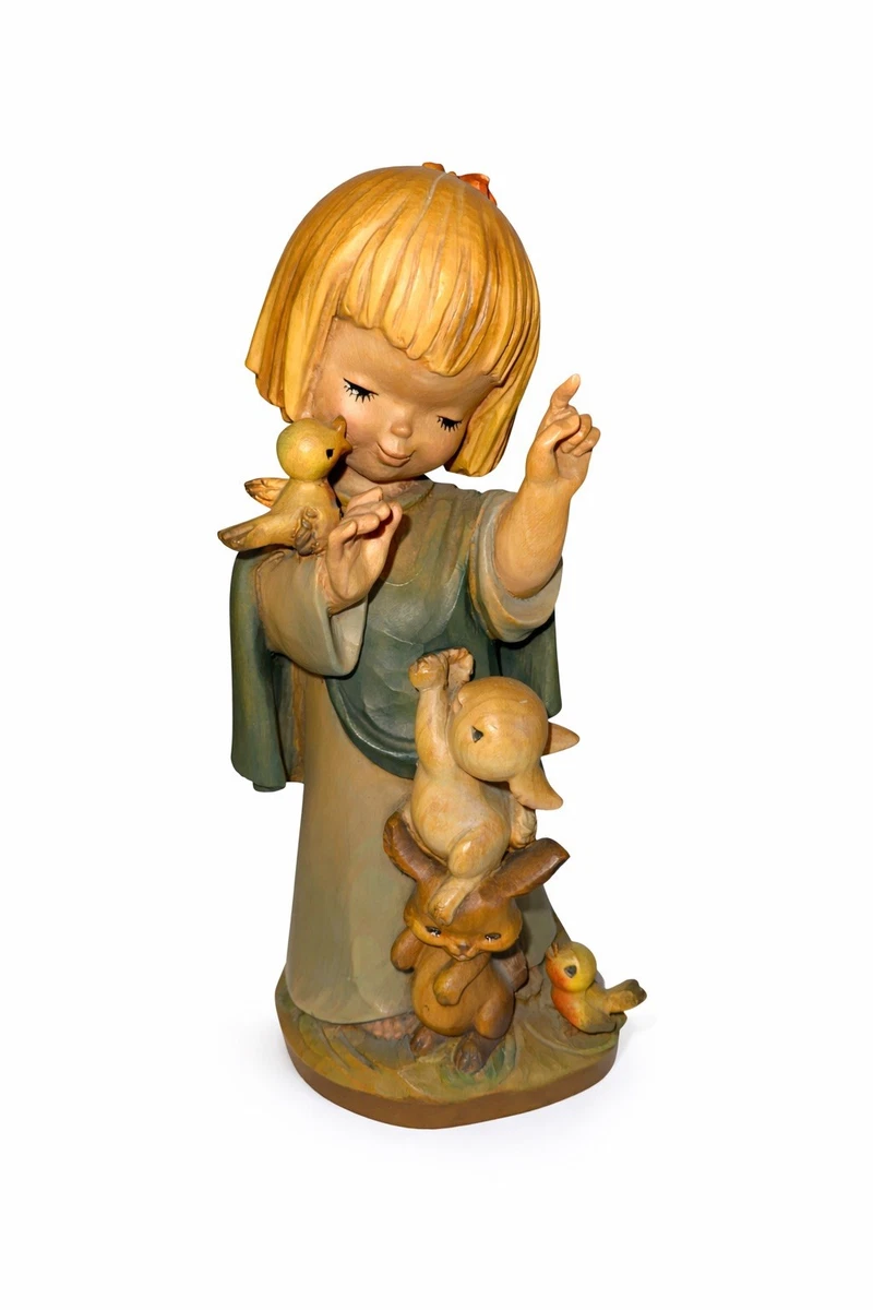 ANRI (アンリ)女の子とアヒル Wood Carving by ANRI Anri Wood Carving for sale | eBay
