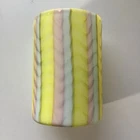Vintage Murano Style Italian Hand Blown Art Glass Vase With Vibrant Swirl Design