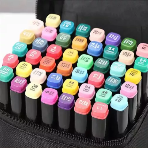 60 Color Marker Copic Pen Dual Headed Graphic Artist Sketch TOUCH Markers Set - Picture 8 of 16