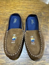 Polo Ralph Lauren Men's Declan Bear Slippers Size 10 Brown