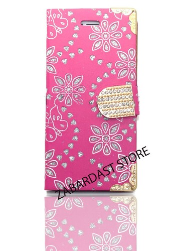 Bling Glitter diamond Wallet Book Soft Card Kickstand Case Cover For HTC Model - Picture 7 of 10