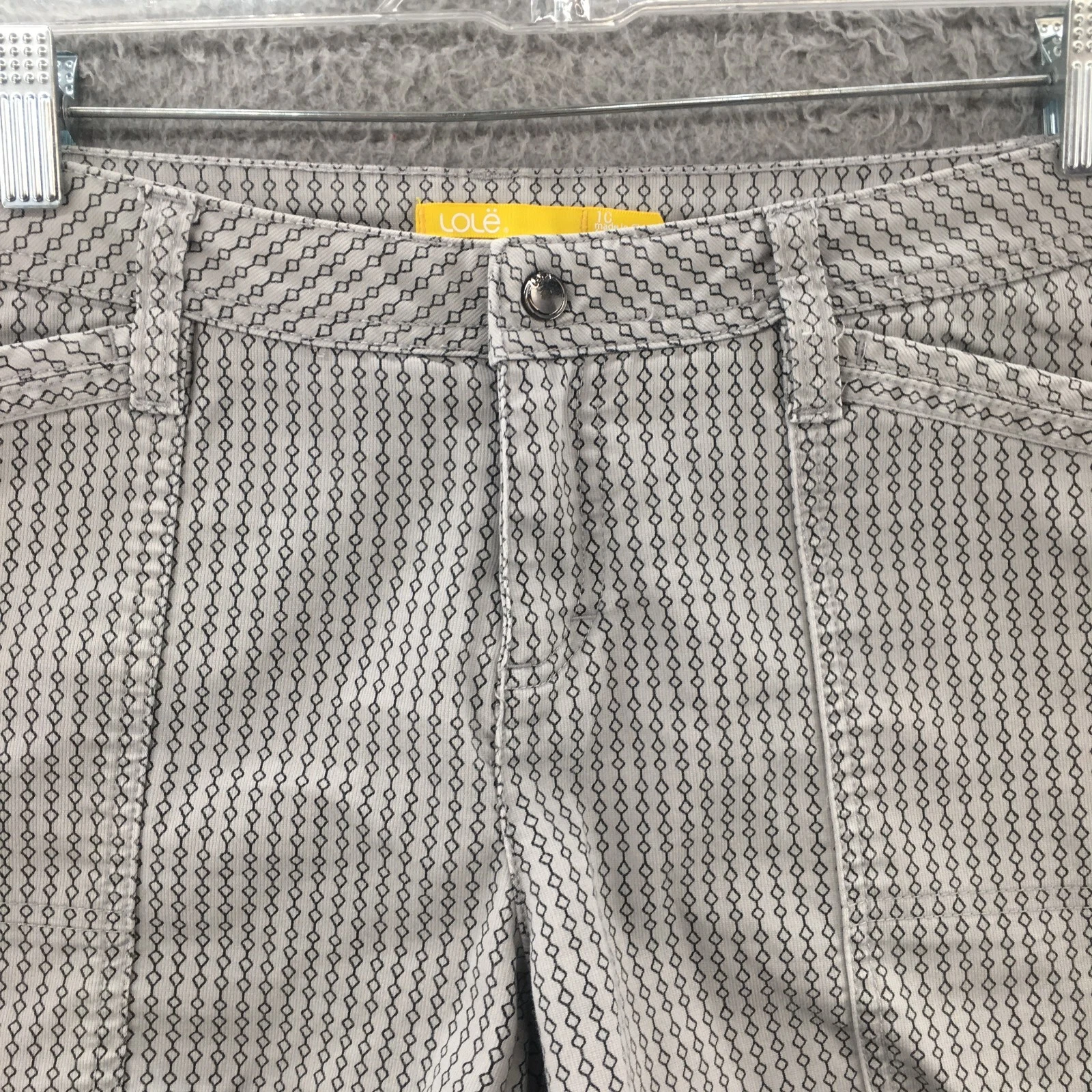 lole stretch chino mid rise flat front casual shorts