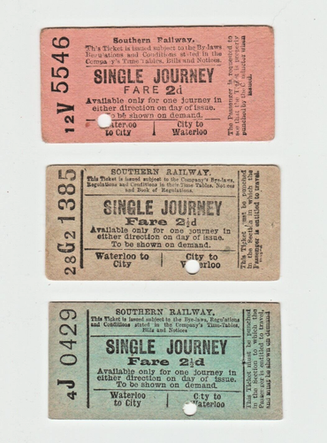 3 Südbahn Tickets Waterloo nach City