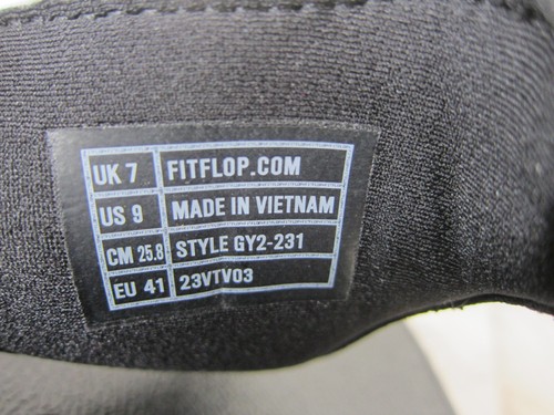 FitFlop Lulu Art Webbing Toe-Post Sandals Black Size 9 New! - Picture 8 of 9