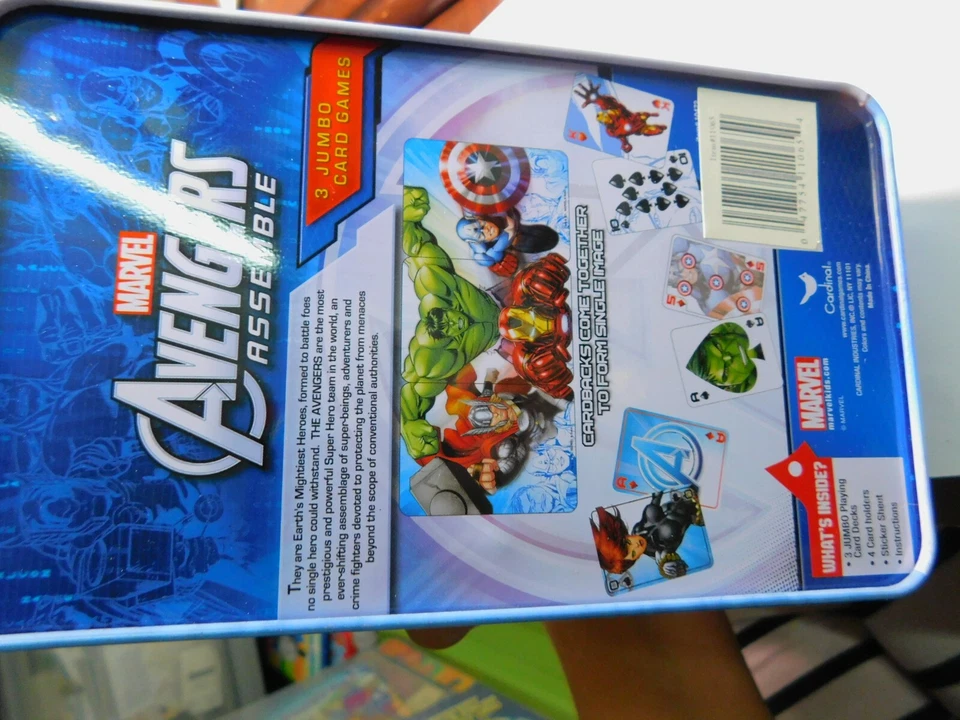 Marvel Avengers Assemble Jumbo Juegos de Cartas Superset Tarjetas de Lata de Metal   Foto 4 de 4