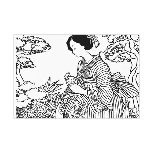 How Does My Garden Grow Ukiyo-e Style Gift Wrapping Paper - Picture 15 of 30