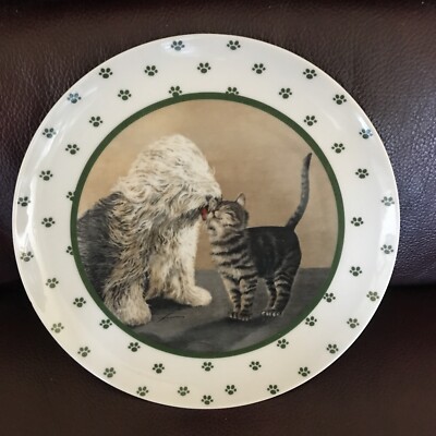 Lowell Herrero ''Katze und Hund'' 1986 Dekoteller von Vandoc