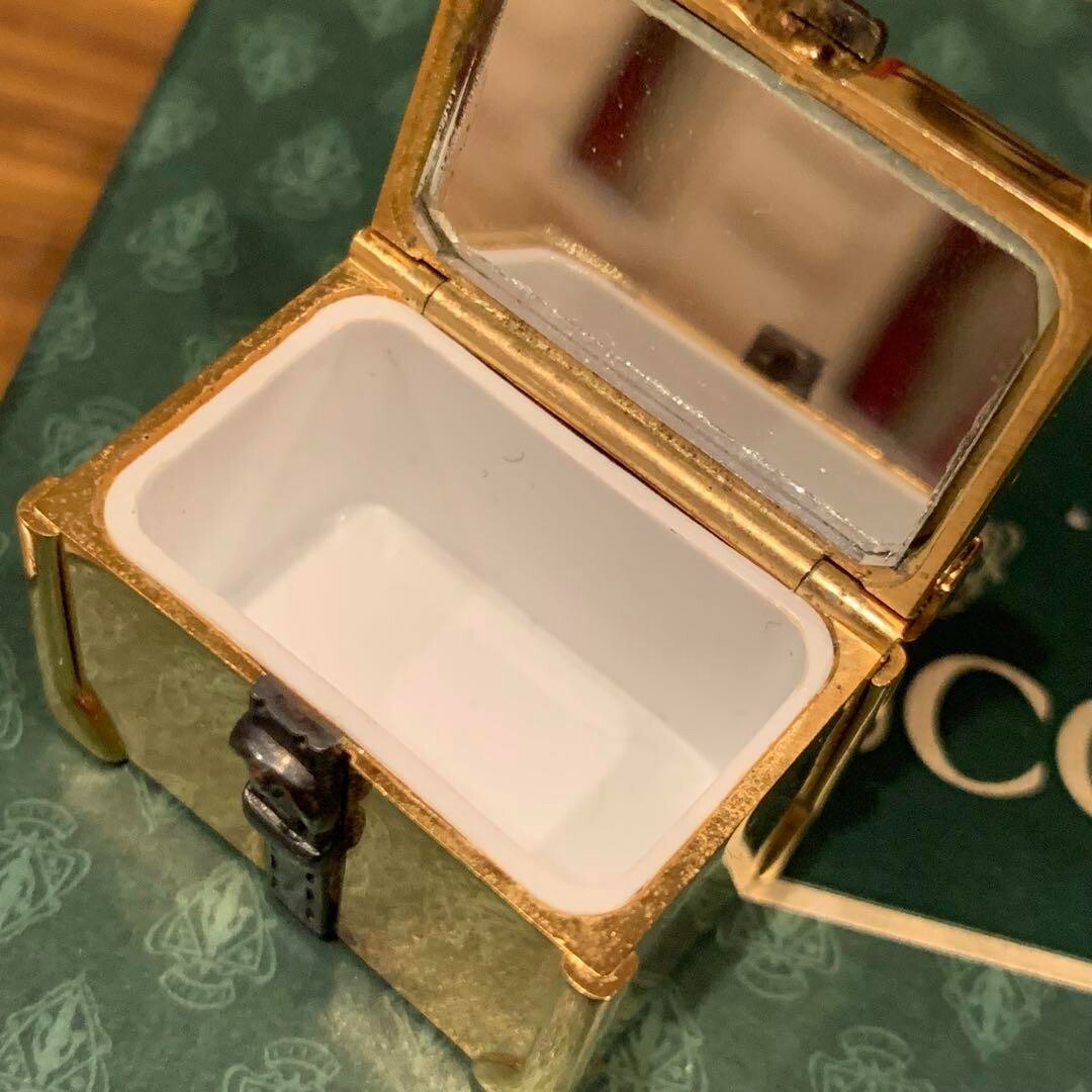GUCCI Old Gucci Trunk Motif Pill Case W/Box BH eBay