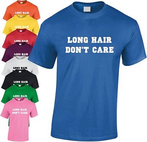 Long Hair Don T Care Children S T Shirt Kids Cool Tee Humour Youth