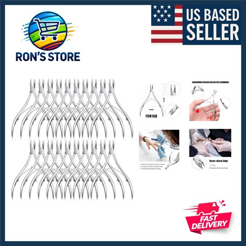 20 Pcs Cuticle Trimmer Stainless Steel Cuticle Nippers, Nail Edge Cutter Clip...