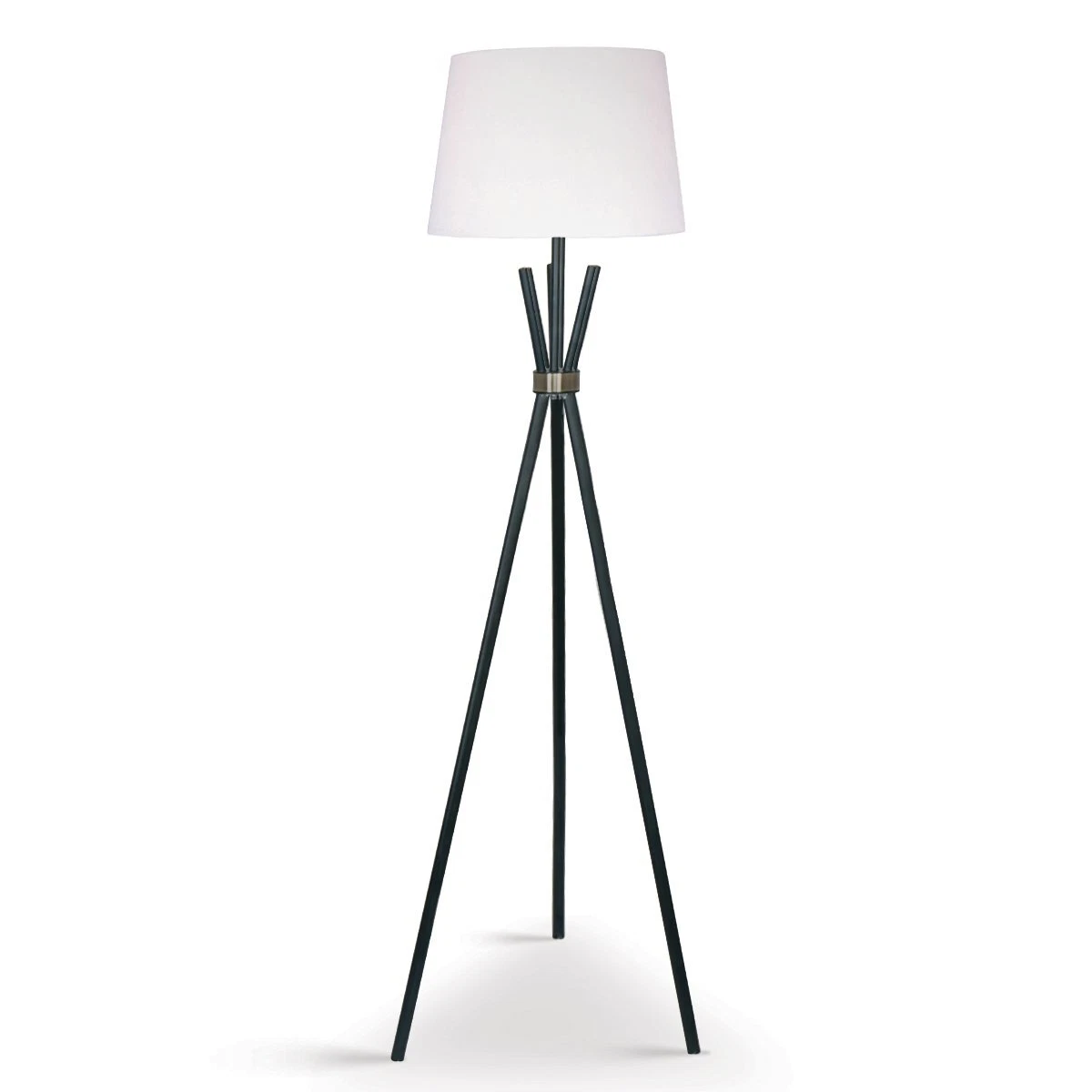 Black metal tripod sales lamp