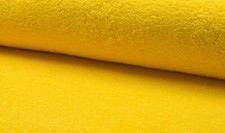 Double Sided Cotton TERRY TOWELLING Fabric Material - BRIGHT YELLOW