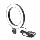 26cm Dimmable Video LED Ring Light Makeup Beauty Lamp Kit Mini Stand USB Cord