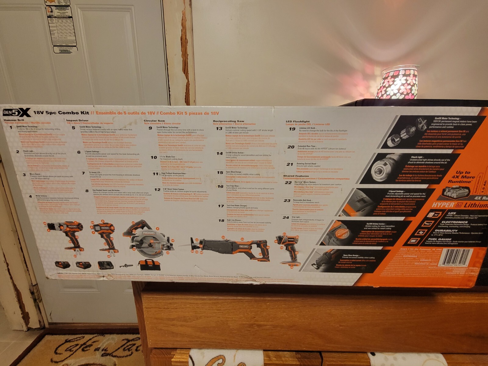RIDGID R9652 18V Cordless Combo Kit 5 Piece 648846065915 eBay