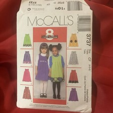 McCalls #3737 Original Paper Pattern Girls Dresses  Jumper Sz 4, 5, 6 UC