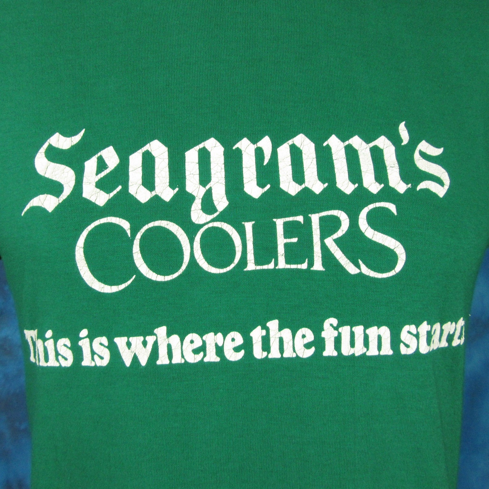 vintage 80s SEAGRAM’S WINE COOLERS PAPER THIN TShirt XS/S single