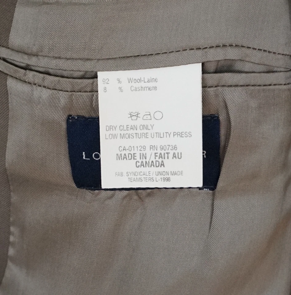 Blazer Abrigo Chaqueta LAUREN RALPH LAUREN Para Hombres Marrón Lana Cachemira 2 Botones Talla 42 L Foto 4 de 4