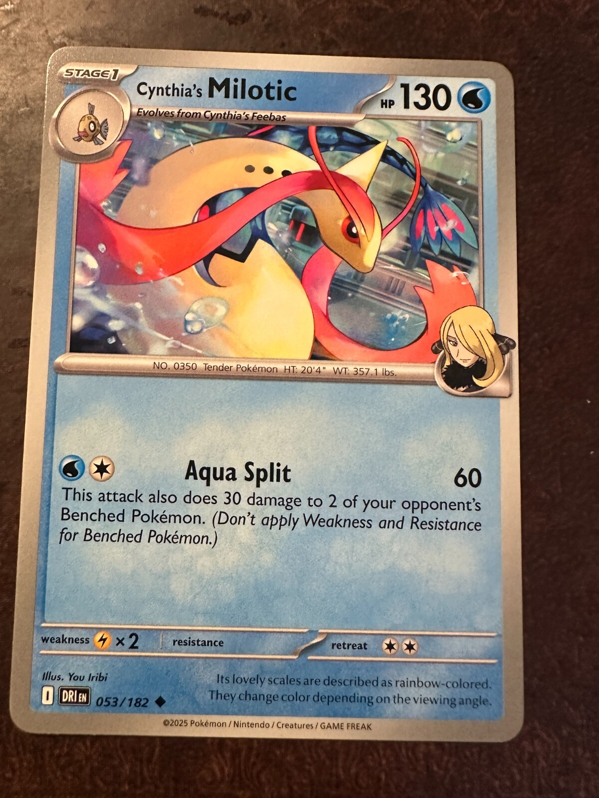 Cynthia's Milotic 53/182 Destined Rivals Rare NM
