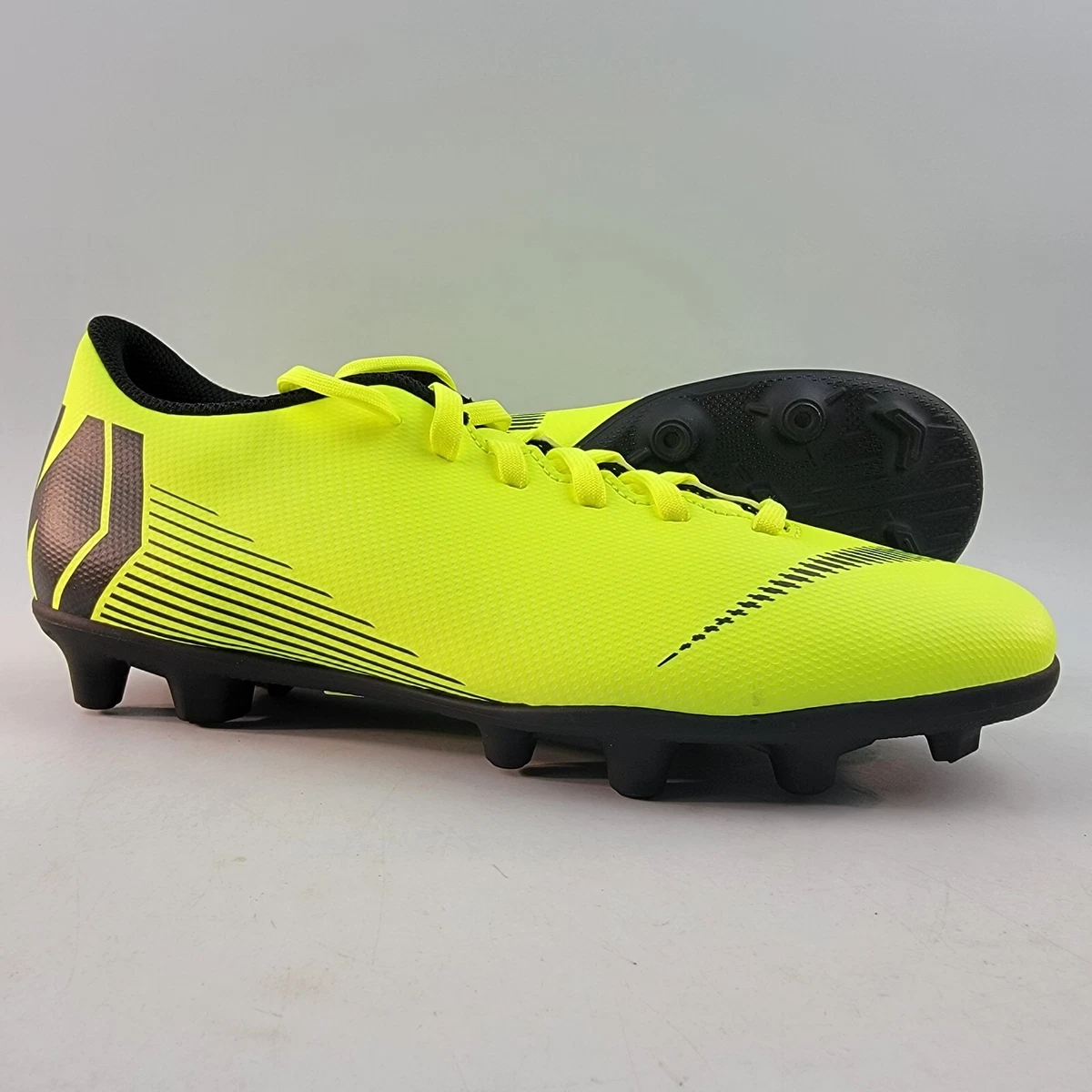 recoger Pintura pantalla Nike Vapor 12 Club FG/MG Soccer Cleats Volt Black AH7378-701 Mens 5.5  Womens 7 | eBay