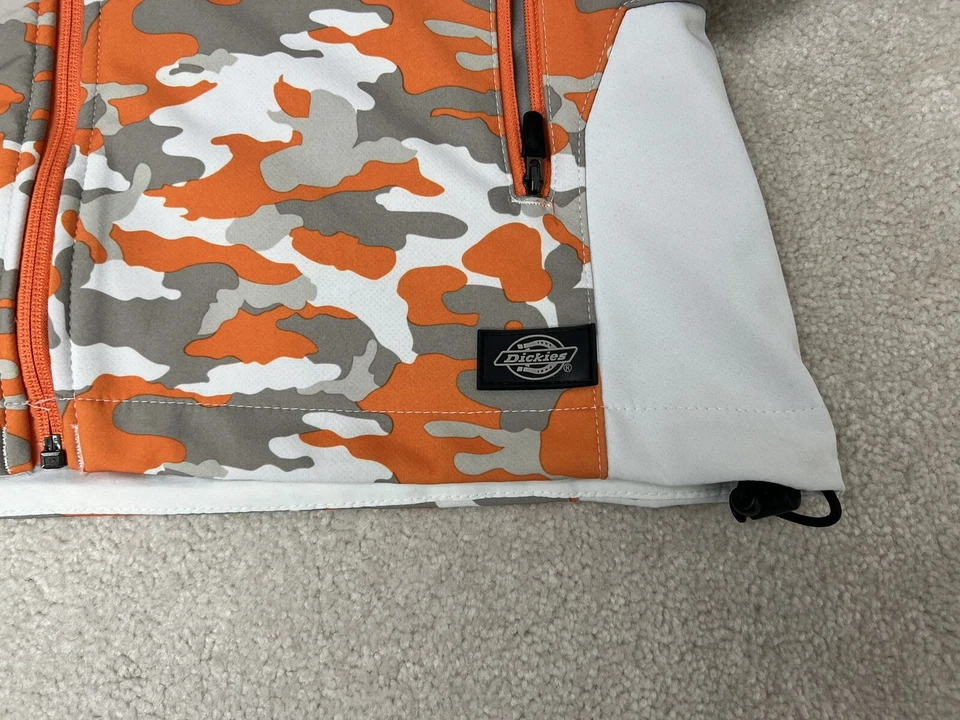 Chaqueta Dickies Mujer Mediana Blanca Naranja Camuflada Abrigo Extraíble Capucha Damas Foto 2 de 4