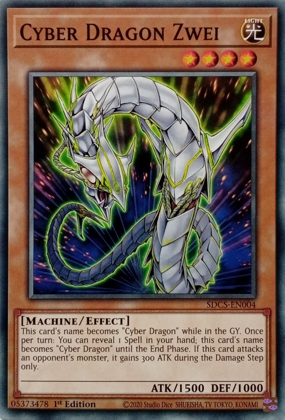 Cyber Dragon Zwei Common 1st Edition YuGiOh Card