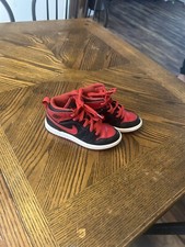 Nike Air Jordan 1 Mid Alternate Bred Pre School Size 12C DQ8424-060 Red Black