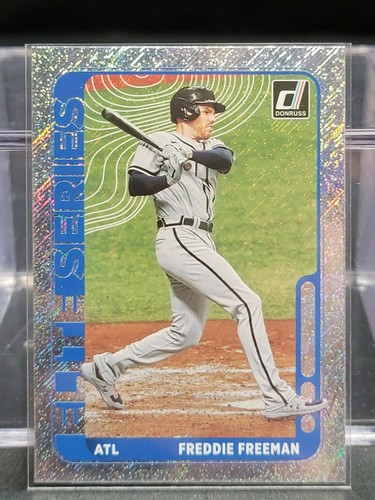 2021 Panini Donruss Baseball ELITE SERIES Freddy Freeman #ES10 Atlanta SHIMMER