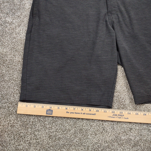 Travis Mathew Shorts Men 38 Dark Gray Striped Performance Tech Golf Sport Chino - Picture 12 of 14
