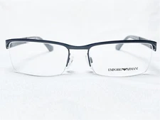 NEW Emporio Armani EA1014 3051 Mens Matte Black Half Rim Eyeglasses Frames 53/17