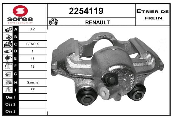 Étrier de frein pour restaurer la sécurité mécanique de la Renault 19 Chamade