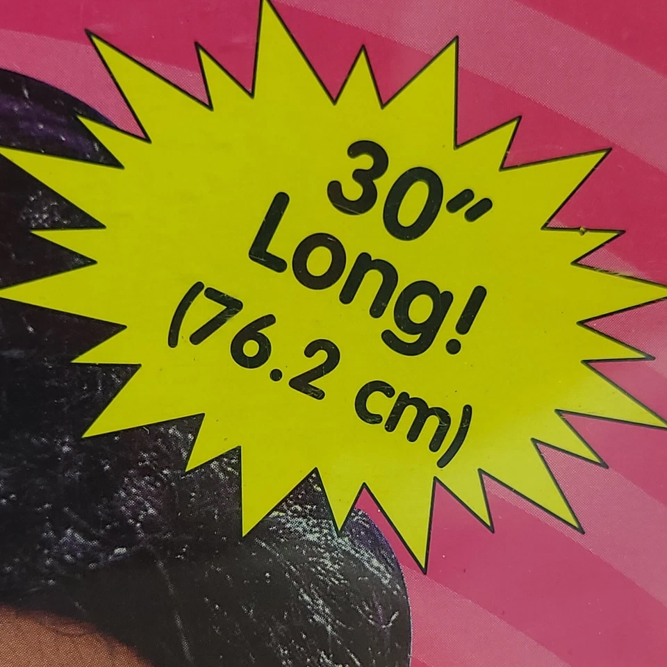 Fun World Halloween 30" Long Curly Black Costume Wig One-Size-Fits-All Vampire - Image 4 of 4