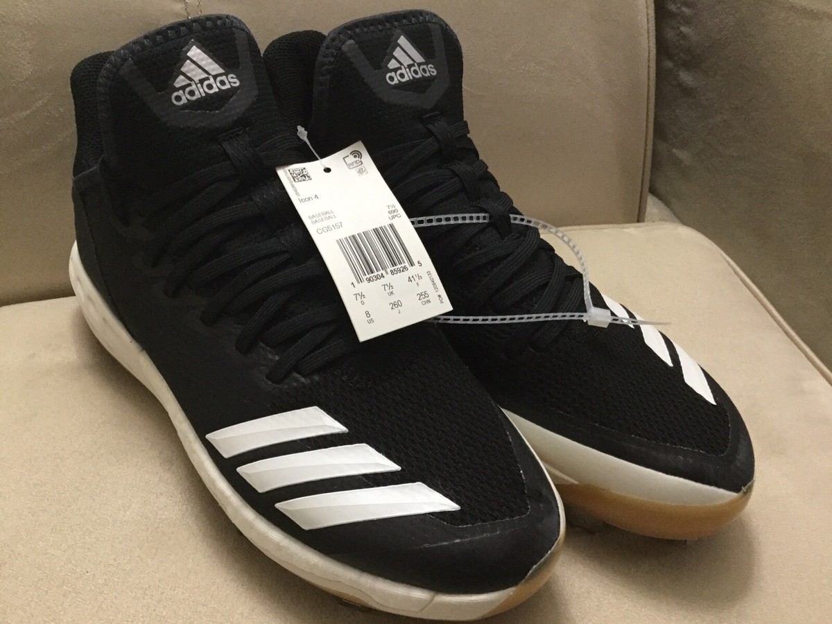 NWOT Adidas Icon V Boost Baseball Cleats Black white Men\'s Size 12 adidas Boost Icon 3 Men main image 4