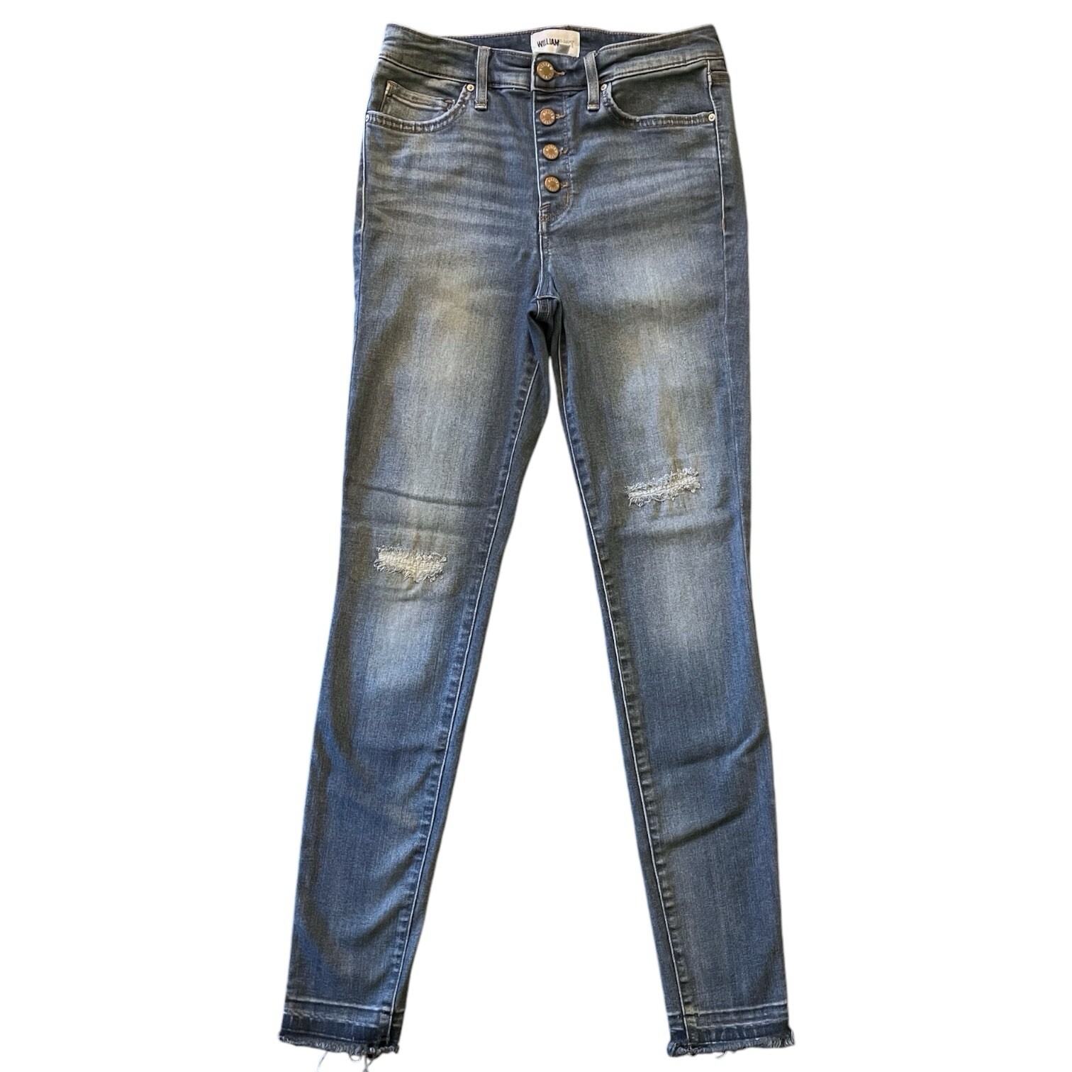 Button Fly Skinny Jeans - William Rast - Sculpted - Juniors' - Size 27