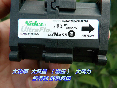 Nidec R40W12BS4D8 12V 2.1A server High speed cooling fan -Violent pressurization - Picture 3 of 7