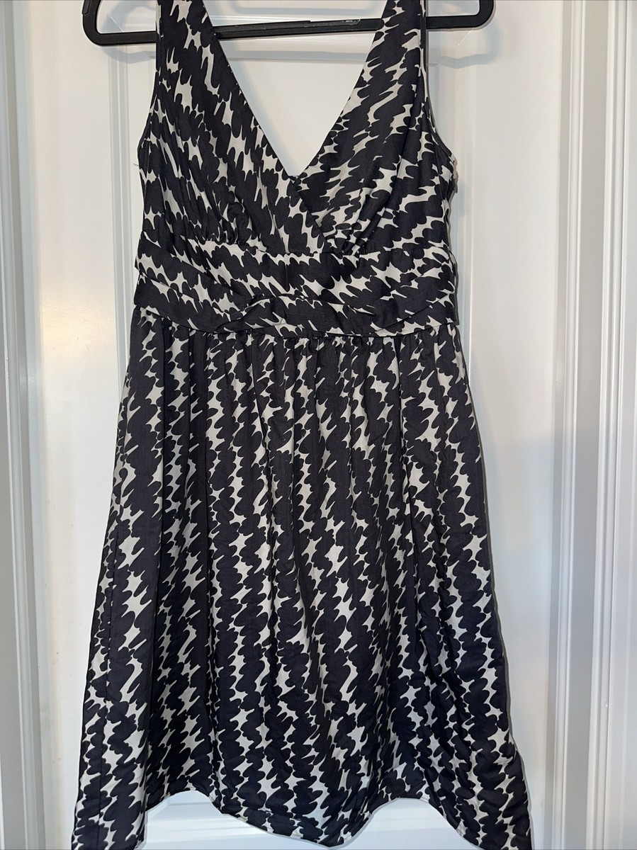 Ann Taylor Dress Womens Size 2 Blue White Multicolor Design Thin Strap Maxi