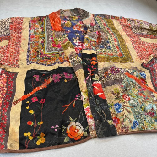 Neu mit Etikett Johnny Was Wende Kallaway Pathchwork Flora Kimono Jacke Seitentasche XS - Bild 16 von 23