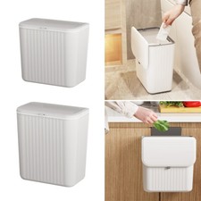 Large Hanging Kitchen Waste Bin Cupboard Cabinet Door Foldable Trash Can Baskets