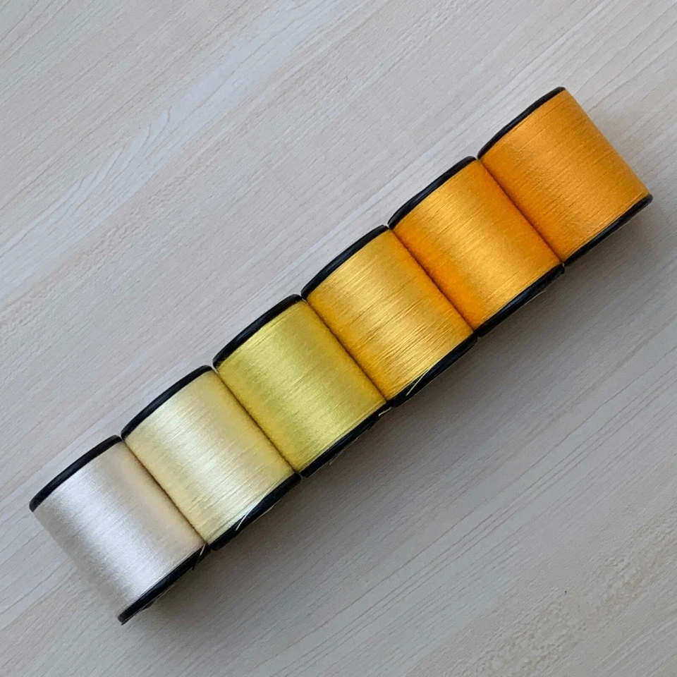 Yellow Color shades 6 Spools Sewing Thread All Purpose Spun Polyester 600 Yards - Image 2 of 4