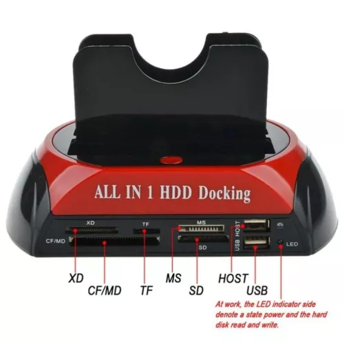 All in 1 Hard Drive Docking Station USB to SATA IDE 2.5" 3.5" SD TF Card Reader - Picture 3 of 8