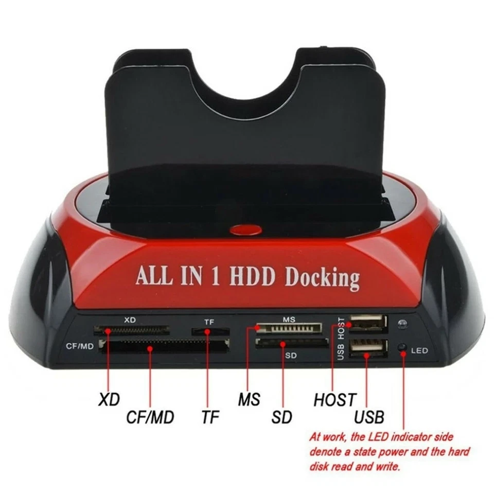 2.5" 3.5" IDE SATA HDD Hard Drive Dock All In 1 Docking Station and Card Reader - Image 4 of 4
